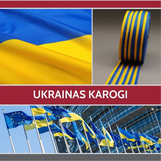 Ukrainas karogi un lentes