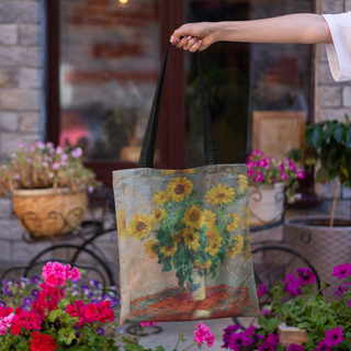 Lina vai kokvilnas auduma maisiņš «Bouquet of Sunflowers» | Kolekcija «Claude Monet»