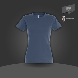 Sieviešu T-krekls - klasiskais | 190 g/m² | Džinsu zila