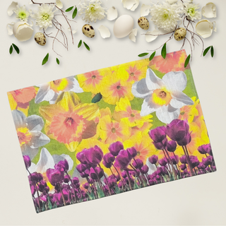 Lina dvielis - galda dekors | Uzplaukst pavasaris